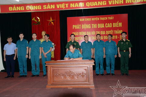 Ban CHQS huyện Thạch Thất phát động thi đua cao điểm