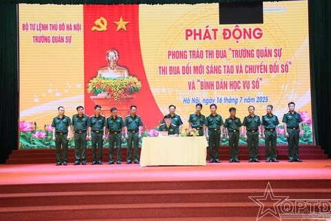 Trường Quân sự thi đua đổi mới sáng tạo và chuyển đổi số và bình dân học vụ số