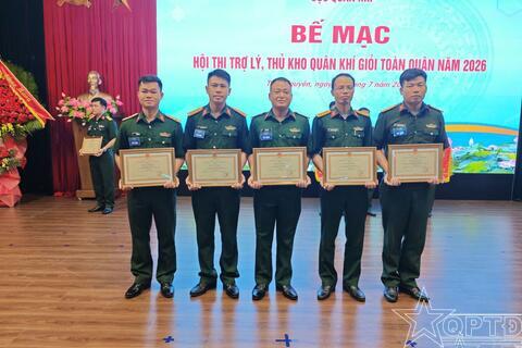 Bộ Tư lệnh Thủ đô Hà Nội đạt thành tích cao trong Hội thi Trợ lý, thủ kho quân khí giỏi toàn quân 2026