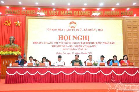 Các ứng cử viên đại biểu HĐND thành phố Hà Nội tiếp xúc cử tri tại Đơn vị bầu cử số 15