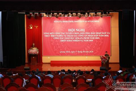 Xã Quang Minh tổng kết công tác tuyển quân năm 2026