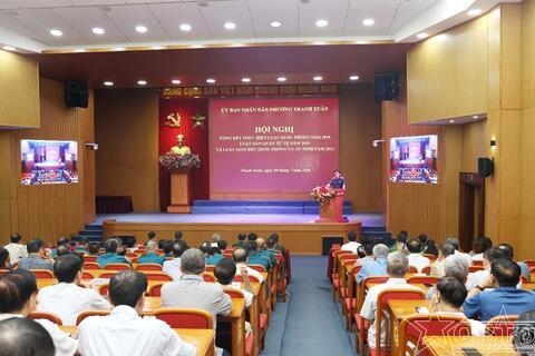 Phường Thanh Xuân tổng kết thực hiện các luật về quốc phòng, an ninh