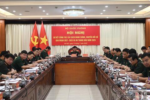 Bộ Quốc phòng sơ kết công tác cải cách hành chính, chuyển đổi số giai đoạn 2021-2025 và 6 tháng đầu năm 2025