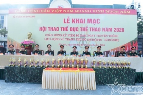 Bộ Tư lệnh Thủ đô Hà Nội khai mạc Hội thao Thể dục thể thao năm 2026