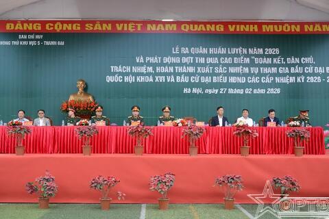 Ban CHPTKV5-Thanh Oai ra quân huấn luyện