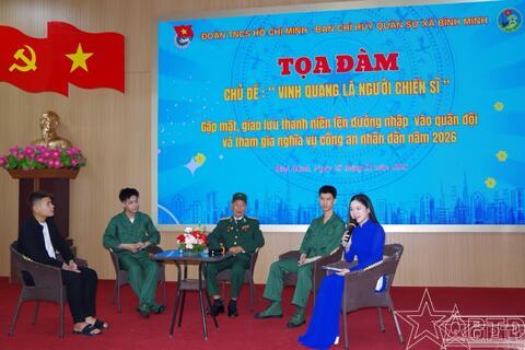 Xã Bình Minh gặp mặt thanh niên nhập ngũ năm 2026