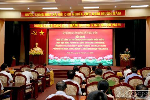Xã Hoài Đức tổng kết các mặt công tác: Tuyển quân, giáo dục quốc phòng-an ninh và phòng không nhân dân