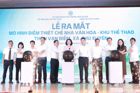 Ra mắt mô hình điểm thiết chế Nhà văn hóa-Khu thể thao tại xã Phú Xuyên