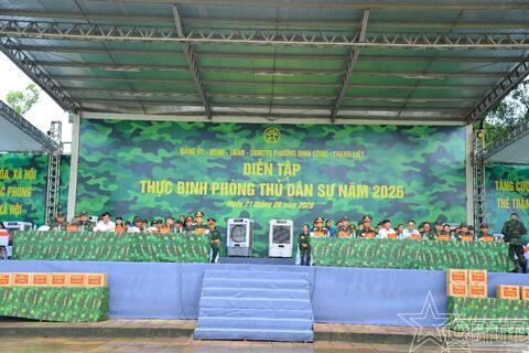 Phường Định Công và phường Thanh Liệt: Hoàn thành nhiệm vụ diễn tập chiến đấu phòng thủ năm 2026