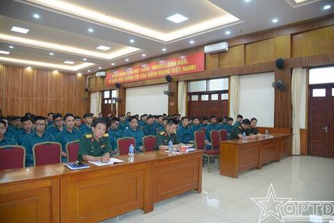 Ban Chỉ huy PTKV 3-Hồng Hà khai mạc huấn luyện dân quân năm thứ nhất