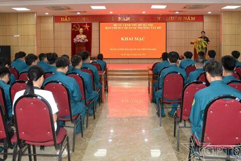 Phường Tây Hồ khai mạc huấn luyện dân quân tại chỗ năm 2026
